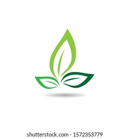 Leaf symbol vector icon illustration