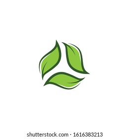 Leaf symbol vector icon illustration