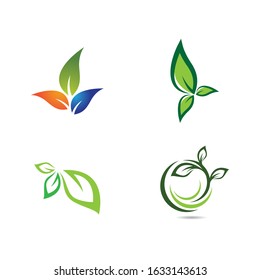 Leaf symbol vector icon illustration