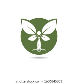Leaf symbol vector icon illustration