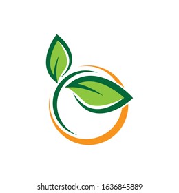Leaf symbol vector icon illustration