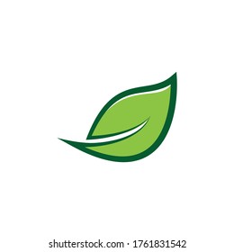 Leaf symbol vector icon and symbol illustration 