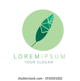 Leaf symbol vector icon illustration