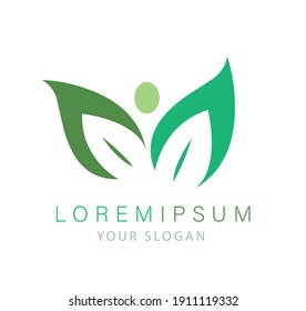 Leaf symbol vector icon illustration