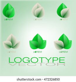 Leaf symbol vector icon illustration