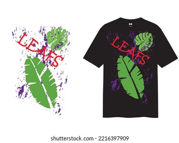 Leaf T shirt design. It is the best T shirt design.