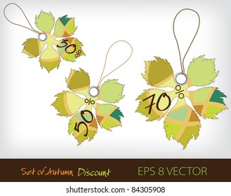 leaf tags vector