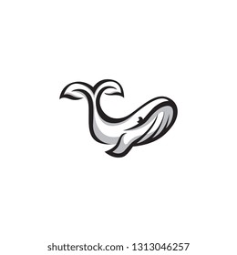 Leaf Tail Whale Logo