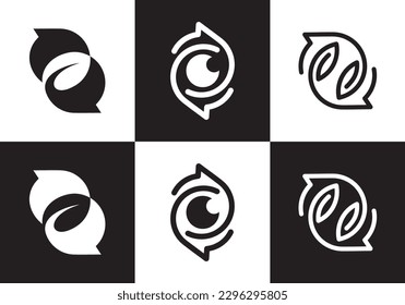 leaf talk logo. online chat logo communication concept symbol icon design.
