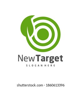 Leaf Target logo vector template. Creative Target logo design concept, Icon symbol, illustration
