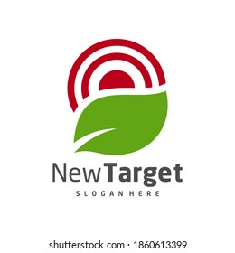Leaf Target logo vector template. Creative Target logo design concept, Icon symbol, illustration