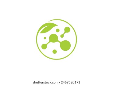 Leaf Tech Logo. Creative Neuron Digital Connect Icon Design