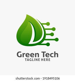 Leaf tech logo design inspiration