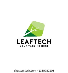 Leaf Tech Logo Design Template