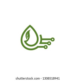 leaf tech logo template