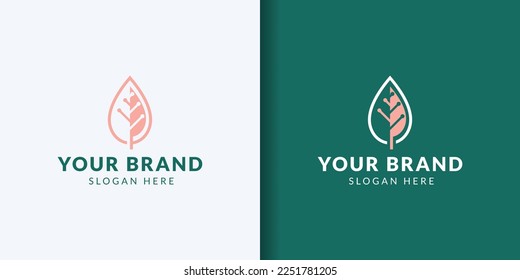 Leaf Tech Logo Template Design Vector