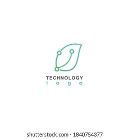 LEAF TECHNOLOGY Logo Design, TECHNOLOGY Leaf logo icon design Vector