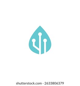Diseño de logotipo de Tecnología de hojas. logotipo de tecnología de la naturaleza