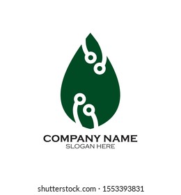 Leaf Technology logo designs concept vector, Fast Green technology logo
