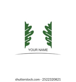 Hoja. Plantilla para el logotipo de la empresa