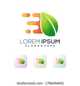 leaf template logo design vector premium