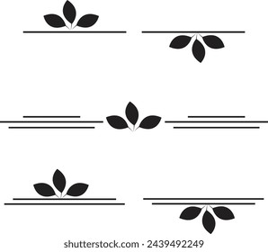 Leaf text dividers, paragraph dividers, borders, frames and separators
