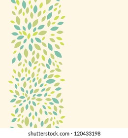 Leaf texture vertical seamless pattern background border