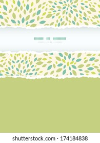 Leaf texture vertical torn frame seamless pattern background