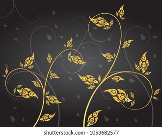 leaf of thai tradition vector