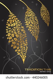 leaf of thai tradition vector