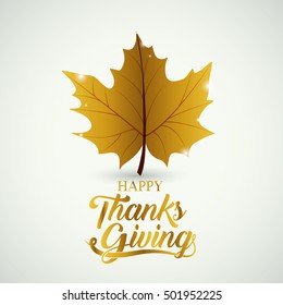 Leaf of Thanks given design