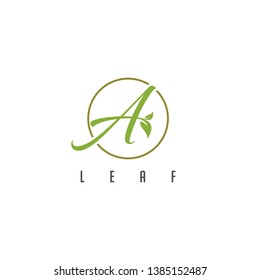 A leaf that forms the initials "A".