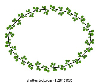 leaf theme frame, floral style lines, natural leaf motif borders with isolated white background.