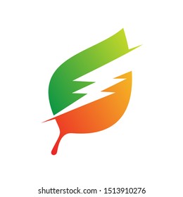 Leaf and Thunder Logo Design