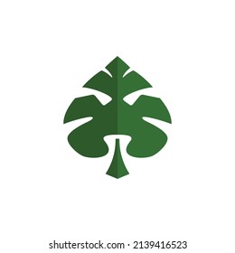 leaf with tiger animal concept

