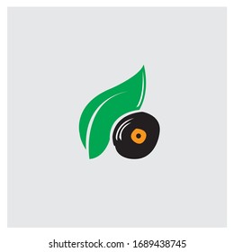 
diseño del logotipo de la hoja y del neumático