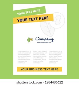 Leaf  Title Page Design for Company profile ,annual report, presentations, leaflet, Brochure Vector Background