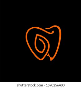 leaf tooth simple design template