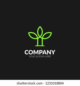 Leaf Tree Ecology Green Logo Design Inspiration