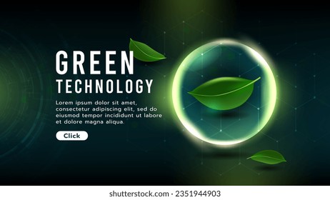 Leaf of tree floating.Startup or start a new life concept.Agriculture technology and environment, ecology system.Hi-tech and futuristic.Digital and technology background.