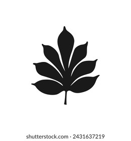 Leaf, tree. Floral icon flat style isolated on white background. Vector illustration