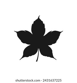 Hoja, árbol. Icono floral estilo plano aislado sobre fondo blanco. Ilustración de vector