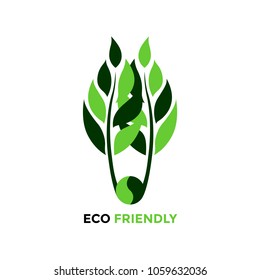 leaf tree flower eco friendly logo icon symbol vector design illustration