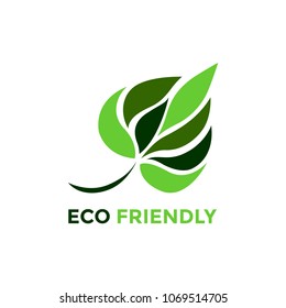 leaf tree flower eco friendly logo icon symbol vector design illustration