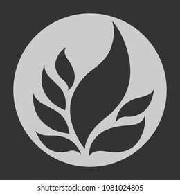 leaf tree flower floral logo icon symbol sign vector design illustration
