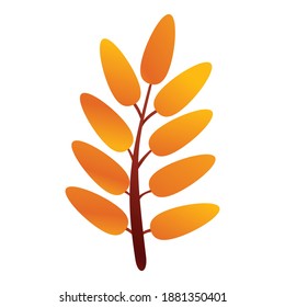 Icono del bosque de árboles de hoja. Caricatura del icono del vector del bosque de hojas para el diseño web aislado en fondo blanco