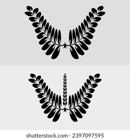 Símbolos De Hojas Y Iconos De Árbol Illustretion Art.