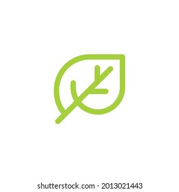 leaf tree logo design concept