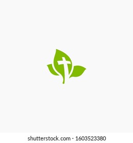 leaf tree logo simple premium