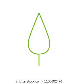 leaf of a tree in a minimalist style